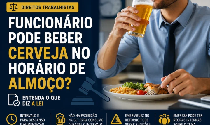 Funcionário pode beber cerveja no horário de almoço? Entenda o que diz a lei